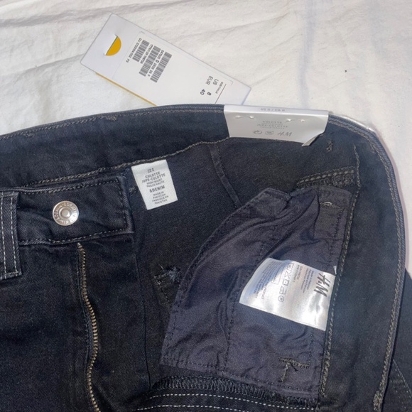 NWT h&m culotte high waist jeans cropped size 8 - Picture 6 of 6